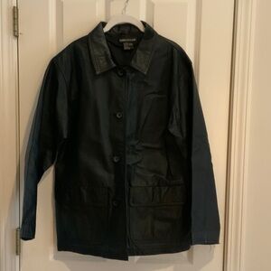 SAVANNAH Men's Black Leather Jacket